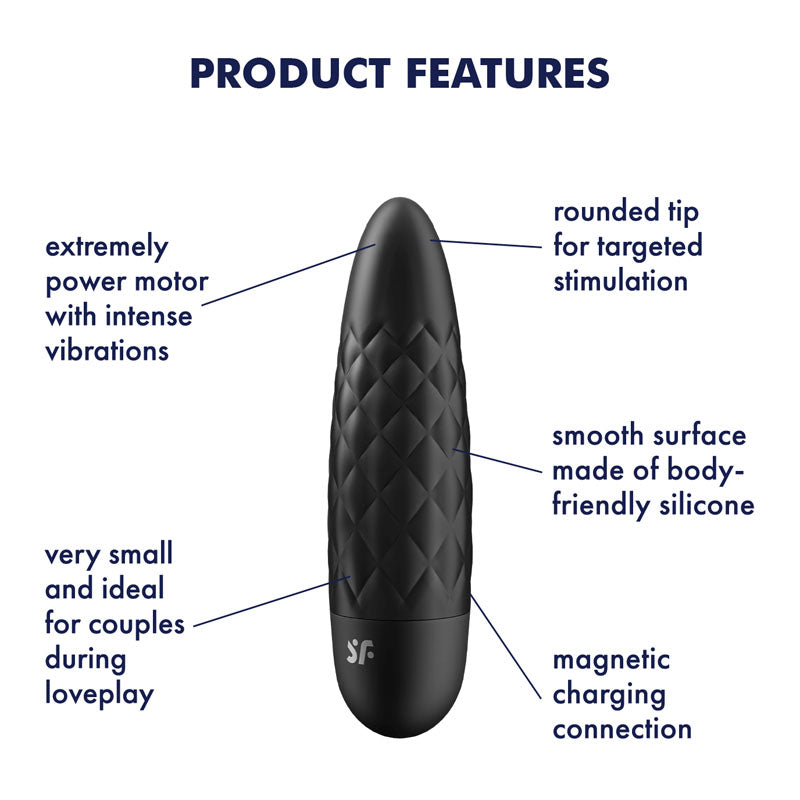 Satisfyer Ultra Power Bullet 5 - Black USB Rechargeable Bullet