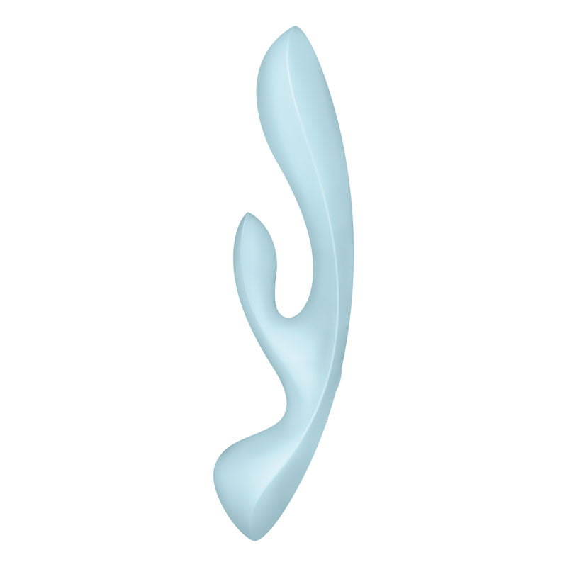 Satisfyer Triple Oh - Light Blue USB Rechargeable Rabbit Vibrator