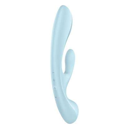 Satisfyer Triple Oh - Light Blue USB Rechargeable Rabbit Vibrator