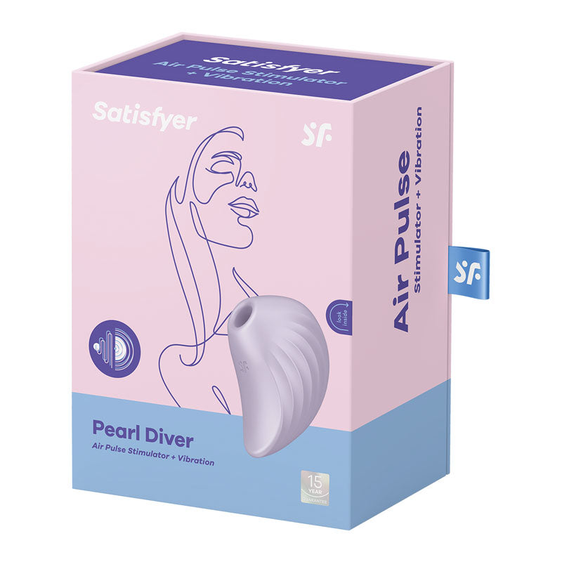 Satisfyer Pearl Diver - Violet - Violet USB Rechargeable Air Pulsation Stimulator