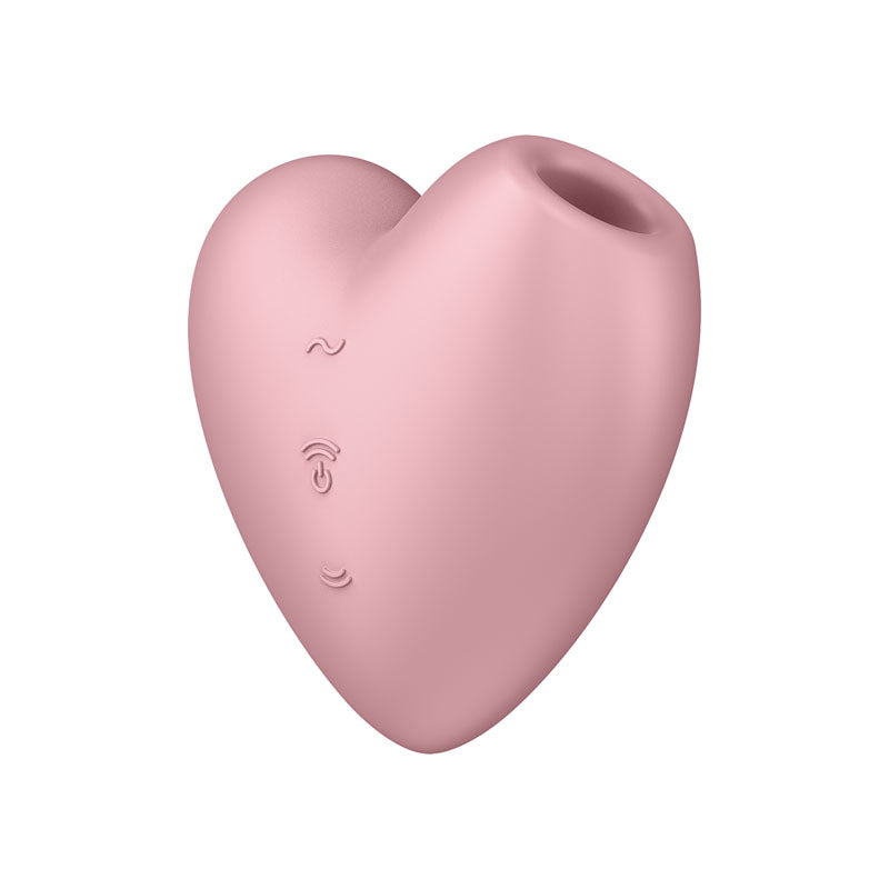 Satisfyer Cutie Heart - Light Pink - Light Pink USB Rechargeable Air Pulsation Stimulator with Vibration