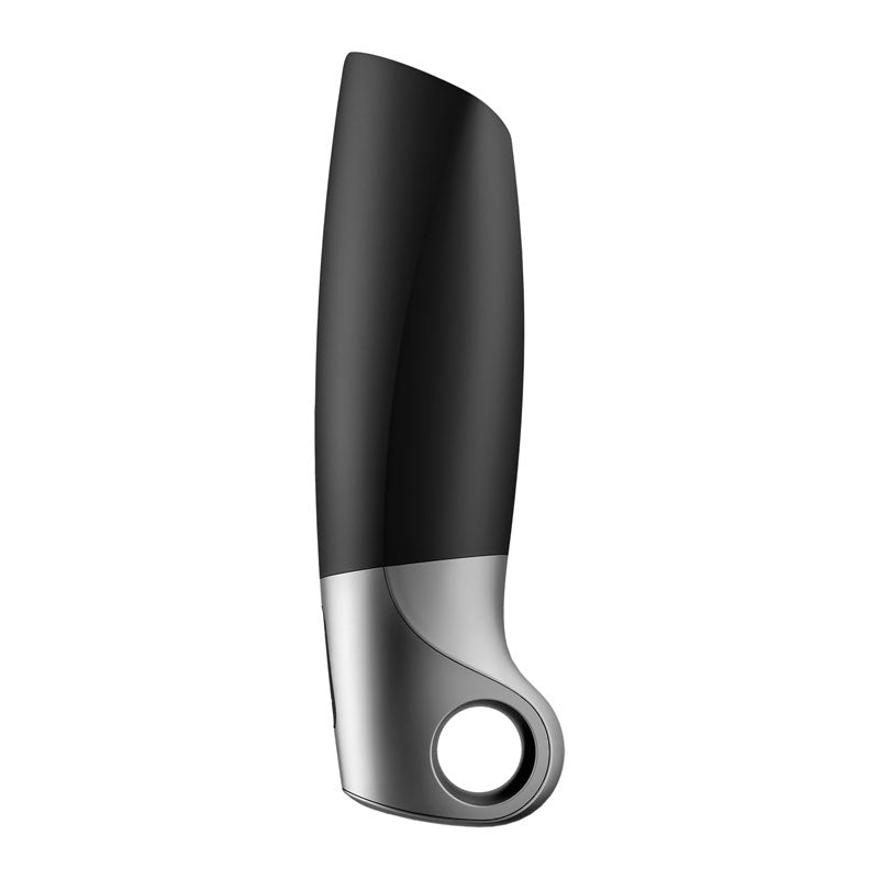 Satisfyer Power Masturbator - Black USB Rechargeable Vibrating Masturbator with App Control