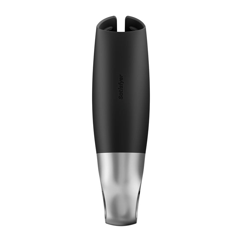 Satisfyer Power Masturbator - Black USB Rechargeable Vibrating Masturbator with App Control