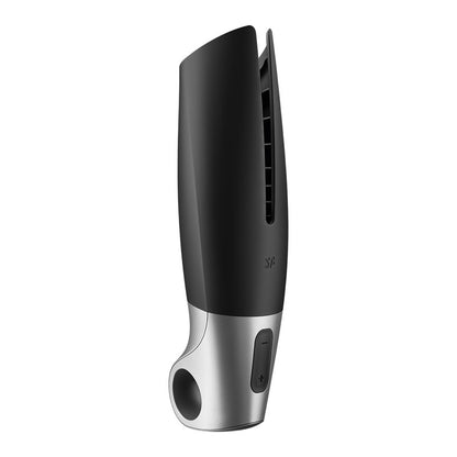 Satisfyer Power Masturbator - Black USB Rechargeable Vibrating Masturbator with App Control