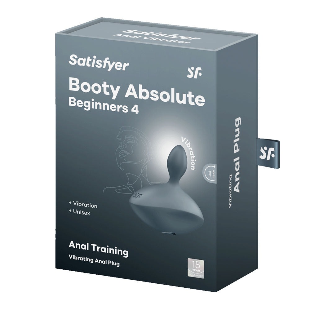 Satisfyer Booty Absolute Beginners 4 - Grey USB Rechargeable Vibrating Butt Plug