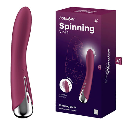 Satisfyer Spinning Vibe 1 - Red - Red 17.8 cm USB Rechargeable Rotating Vibrator