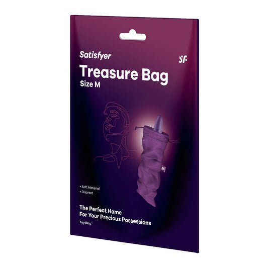 Satisfyer Treasure Bag Medium - Violet - Violet Medium Toy Storage Bag