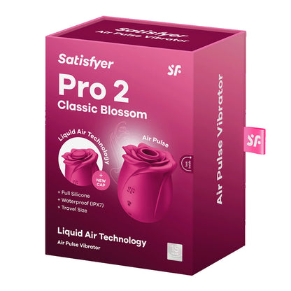 Satisfyer Pro 2 Classic Blossom - Red USB Rechargeable Air Pulse Rose Stimulator