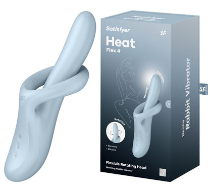 Satisfyer Heat Flex 4 - Blue - Blue USB Rechargeable Heating Vibrator