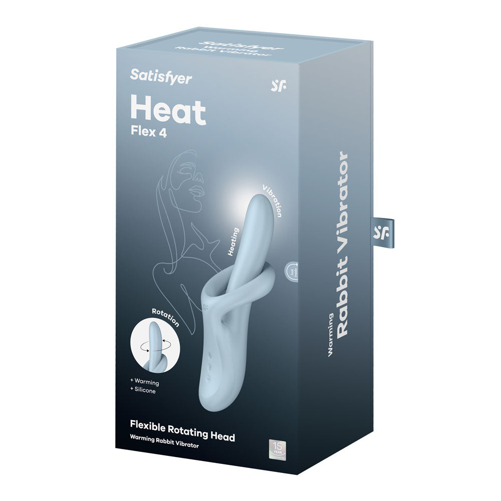 Satisfyer Heat Flex 4 - Blue - Blue USB Rechargeable Heating Vibrator