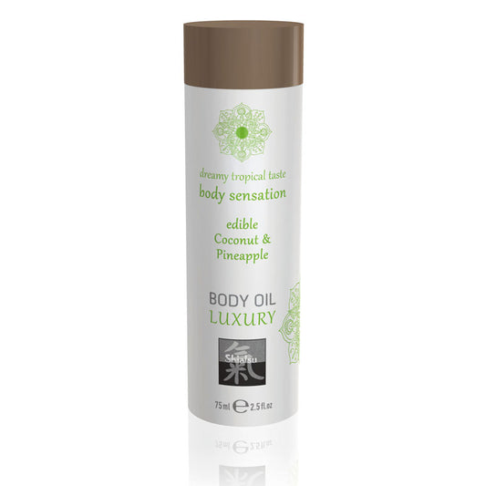 SHIATSU Edible Body Oil - Luxury - Coconut & Pineapple Flavoured - 75 ml