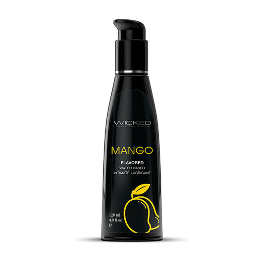 Wicked Aqua Mango - Mango Flavoured Water Based Lubricant - 120 ml (4 oz) Bottle