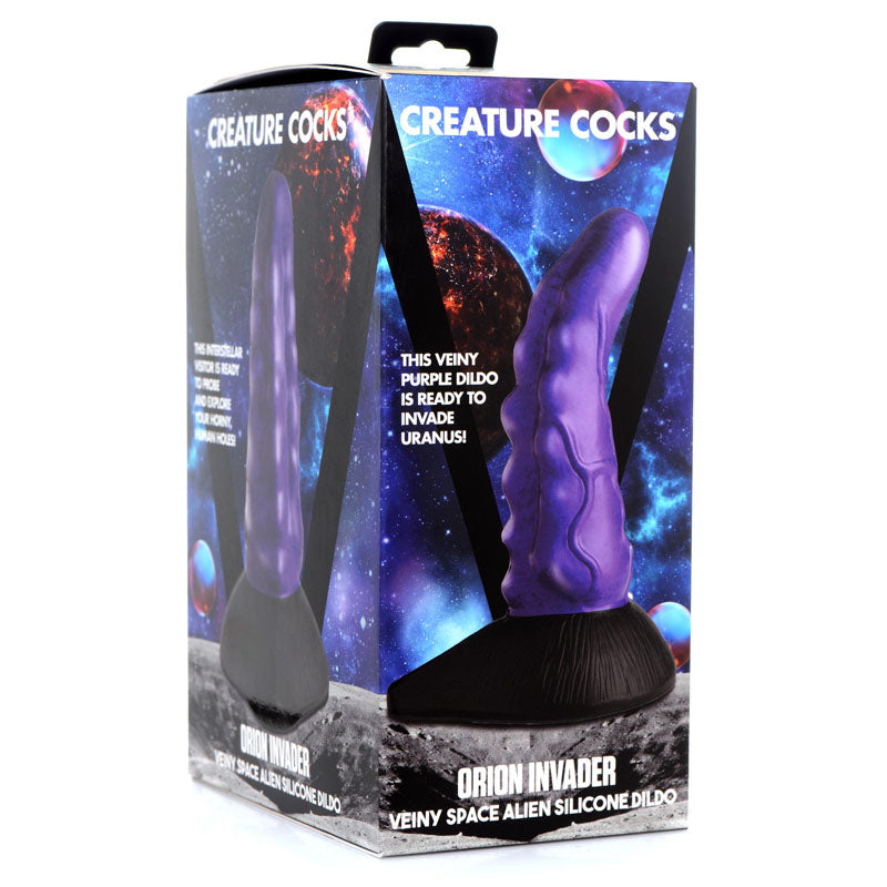 Creature Cocks Orion Invader Veiny Space Alien Silicone Dildo - Purple 18.4 cm Veiny Dildo