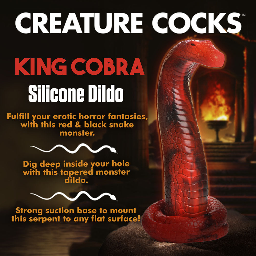 Creature Cocks King Cobra Silicone Dildo - Red 21.4 cm Fantasy Dildo