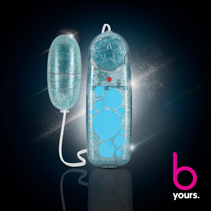 B Yours Glitter Power Bullet - Blue - Glitter Blue 5.5 cm Bullet