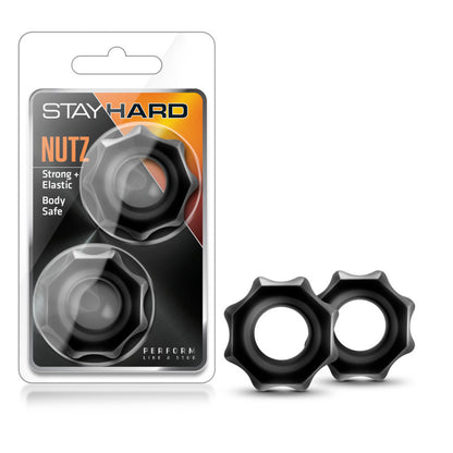 Stay Hard Nutz - Black Cock Rings - Set of 2