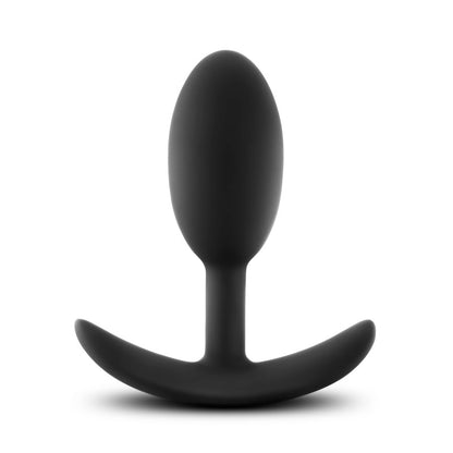 Anal Adventures Platinum Vibra Slim Plug - Black 10.1 cm Butt Plug with Internal Ball