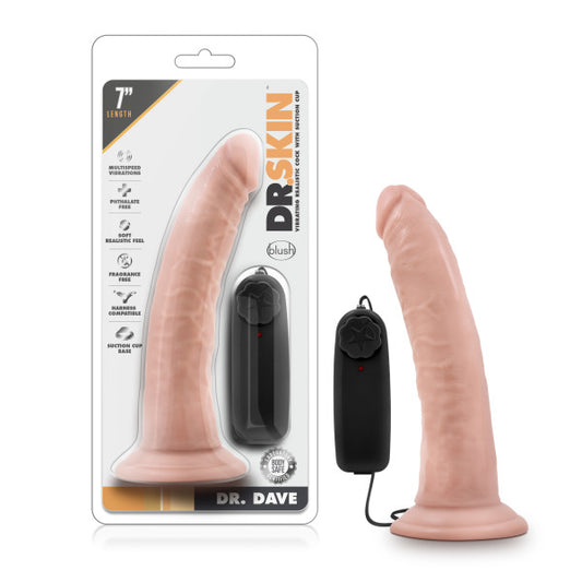 Dr. Skin Dr. Dave - Flesh 17.8 cm (7'') Vibrating Dong