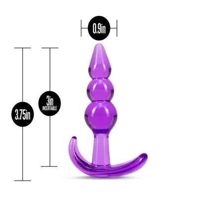 B Yours Triple Bead Anal Plug - Purple 9.5 cm Butt Plug