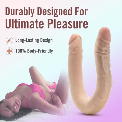 Dr. Skin Plus 16.5 Posable Double Dong - Flesh 42 cm Double Dong