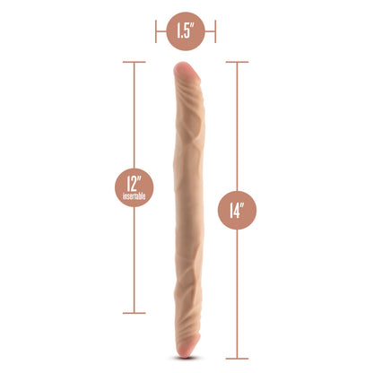 Dr. Skin Plus 14 Posable Double Dong - Flesh 35.5 cm Double Dong