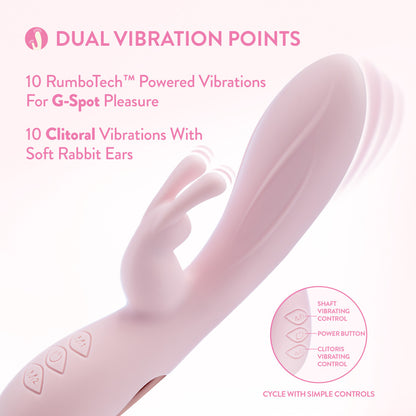 Blush - Morgan - Pink 19.7 cm USB Rechargeable Rabbit Vibrator