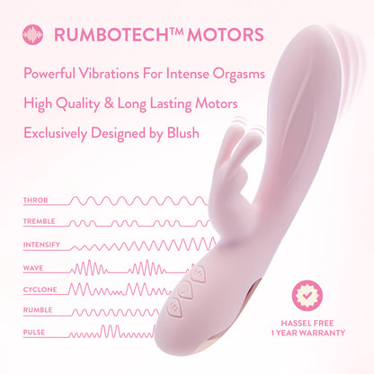 Blush - Morgan - Pink 19.7 cm USB Rechargeable Rabbit Vibrator