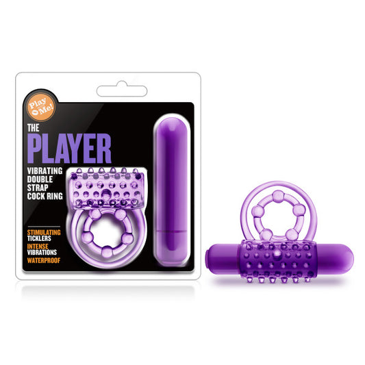 Play With Me - The Player - Purple Vibrating Cock & Ball Rings