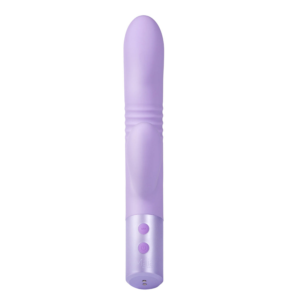 Maia AYLA - Lavender 24.4 cm USB Rechargeable Thrusting Rabbit Vibrator