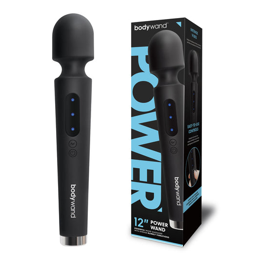 Bodywand 12'' Power Wand - Black - Black 30.5 cm USB Rechargeable Massager Wand