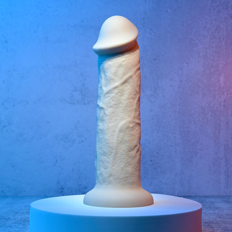 Evolved 7'' GIRTHY VIBRATING DONG LIGHT - Flesh 17.8 cm USB Rechargeable Vibrating Dong