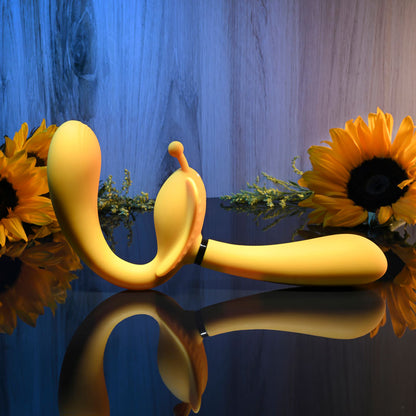 Evolved THE MONARCH - Yellow USB Rechargeable Multi Use Couples Vibrator