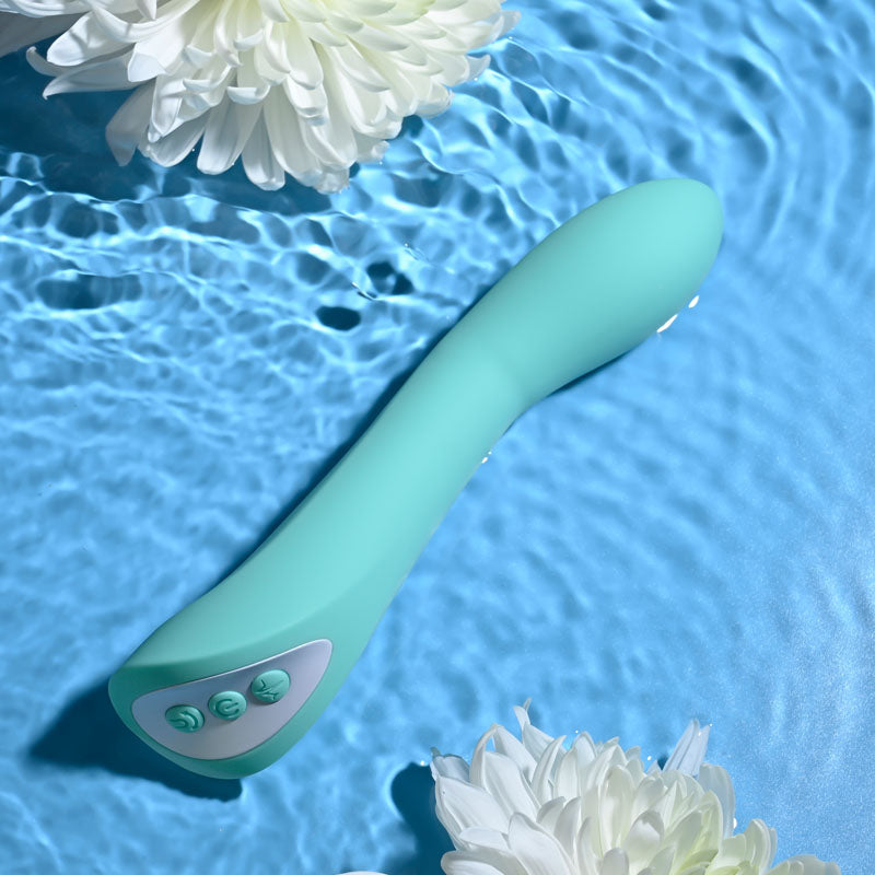 Evolved COME WITH ME - Teal 20.3 cm USB Rechargeable Vibrator with Flicking Head