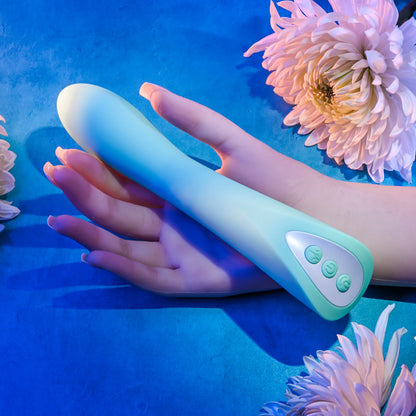 Evolved COME WITH ME - Teal 20.3 cm USB Rechargeable Vibrator with Flicking Head