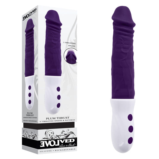 Evolved PLUM THRUST - Purple 29 cm USB Rechargeable Thrusting Vibrator