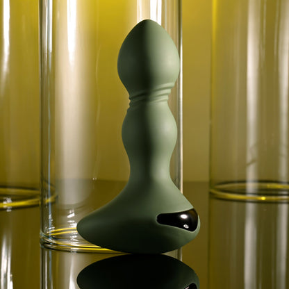 Evolved LIEUTENANT - Green 12.2 cm USB Rechargeable Vibrating Butt Plug