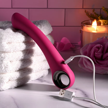 Evolved PLEASURE CURVE - Pink 19 cm USB Rechargeable Vibrator