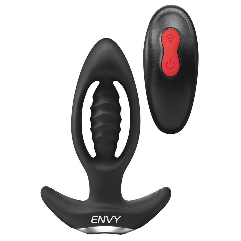 Envy Enticer Expander Butt Plug - Black 12.7 cm USB Rechargeable Butt Plug with Wireless Remote