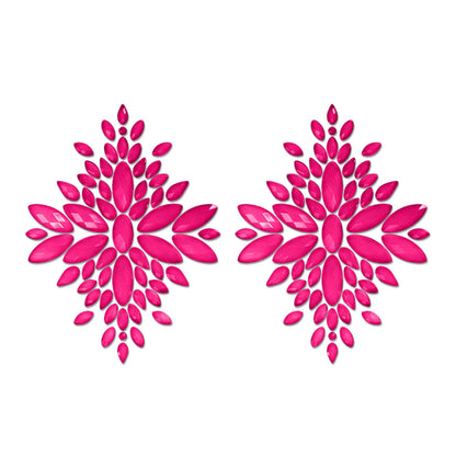 GLOW Fashion Pasties Set - Glow Pink Crystals