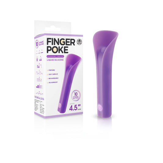 Finger Poke - Purple - Purple 11.4 cm USB Rechargeable Bullet