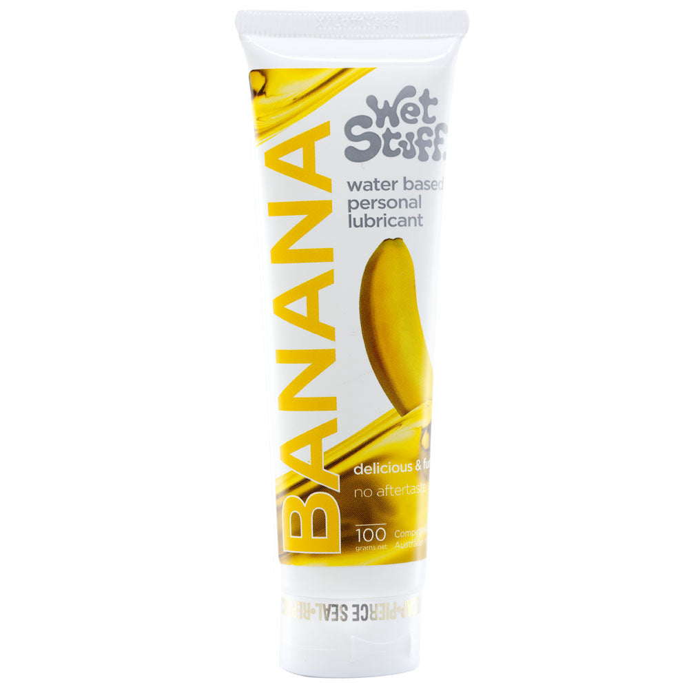 Wet Stuff Banana - 100g Tube - Banana Flavoured Water Based Lubricant - 100 gram Tube