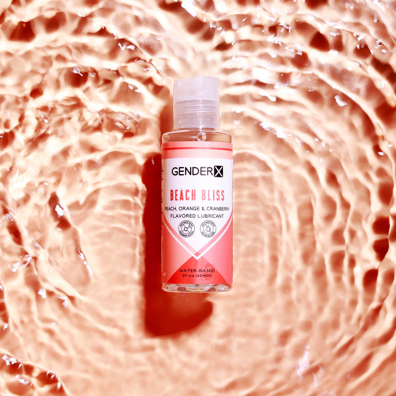 Gender X BEACH BLISS Flavoured Lube - 60 ml - Peach, Orange & Cranberry Flavoured Water Based Lubricant - 60 ml Bottle