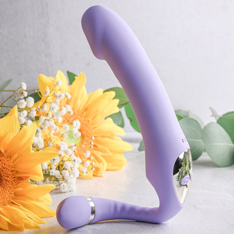 Gender X ORGASMIC ORCHID - Lilac 19 cm USB Rechargeable Strapless-Strap-On