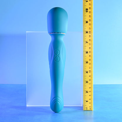 Gender X DOUBLE THE FUN - Blue 26.7 cm USB Rechargeable Dual Ended Vibrator Wand