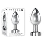 Gender X ROCKIN METAL PLUG XL - Chrome 10.5 cm USB Rechargeable Vibrating XL Butt Plug