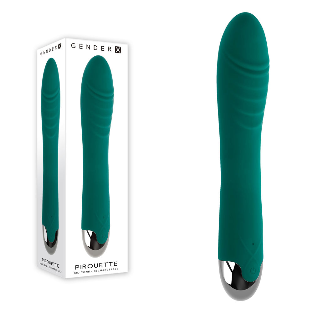 Gender X PIROUETTE - Green 20.6 cm USB Rechargeable Vibrator