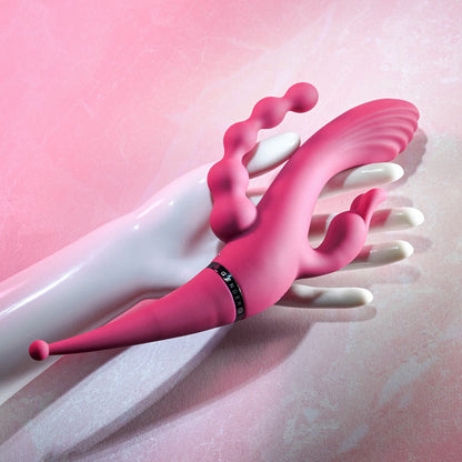 Gender X FOUR BY FOUR - Pink 27.5 cm USB Rechargeable Multi Vibrator