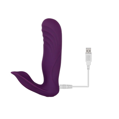 Gender X VELVET HAMMER - Purple USB Rechargeable Wearable Vibe with Remote