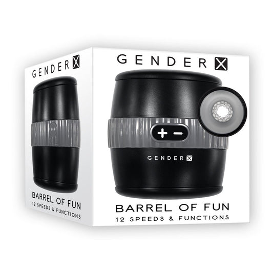 Gender X BARREL OF FUN - Black USB Rechargeable Stroker