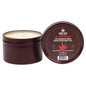 Hemp Seed 3-In-1 Massage Candle - Stuff My Stocking - Pomegranate, Charred Firewood, Brown Suga